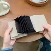 Portatarjetas de Acordeón de Cuero Genuino Estilo Japonés Transfronterizo, Billetera Pequeña para Monedas con Múltiples Ranuras para Tarjetas, Cartera Plegable Ultradelgada Estilo Japonés