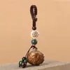 Bolsita para Hombre, Bolita de Bolsita de Sándalo Verde Estilo Antiguo, Cordón para Cadena de Teléfono Móvil, Colgante Q de Aromaterapia, Se Puede Abrir para Colgar en el Teléfono