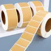 Rollo de pegatinas adhesivas de papel kraft, disponible en múltiples tamaños, para etiquetas escritas a mano, clasificación de materiales y marcado de almacenamiento