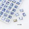 Pedras de Strass Cristal de Gelo Dongzhou, Retangular, de Ângulo Reto, com Fundo Pontiagudo, Pedras de Strass de Vidro, Decorações de Unhas Estilo Chinês Imitação, Acessórios para Nail Art