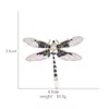 Broche libélula de strass de alta qualidade europeu e americano liga galvanizada corsage animal retrô acessório para roupas femininas pino lote