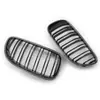 Adecuado para BMW Serie 3 Doble Puerta E92E93 10-14 Años Rejilla Frontal Central de Doble Línea con Patrón de Carbono Cara Frontal