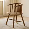 Silla de Comedor Nórdica de Madera Maciza, Silla de Café Princesa de Diseñador Estilo Wabi-Sabi, Sillón Simple de Estilo Japonés para Ocio en Casa