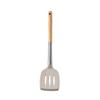 Costura de cabo de madeira de aço inoxidável silicone utensílios de cozinha 8 peças espátula sopa dreno colher de arroz alta temperatura resistente à temperatura espátula antiaderente