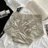 Sob as Flores e a Lua~Calcinha de Cetim com Renda Estilo Lust Puro Francês para Mulheres 10A com Entrepernas Estendido Antibacteriano Calcinha Confortável para Meninas