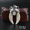 Novo Pingente de Dente de Lobo para Homens, Personalizado e Ousado Ornamento de Dente de Cão Lobo, Dente de Mastiff Protetor Vintage, Presente Versátil para Estudantes