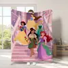 Manta de franela digital para todas las estaciones con transferencia de calor, manta infantil de dibujos animados más vendida, princesa de Amazon transfronteriza