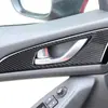 Adecuado para Mazda 3 Angkesaila modificación interior fibra de carbono real pegatinas decorativas para manijas de puerta piezas de automóvil