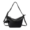 Bolsa de Gran Capacidad para Mujer 2023 Nuevo Estilo Viajero PU Suave Atmosférica Simple Bolso Tipo Dumpling para Hombro Cruzado