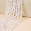 Cuentas Espaciadoras Irregulares de Ágata Cristalina 6x8, Piedra Natural Pulida, Accesorios Hechos a Mano de Forma Libre para Joyería DIY, Cuentas para Pulseras