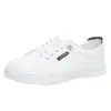 Comércio Exterior Sapatos Brancos Novos Retro Planos Bico Redondo Versáteis Tênis Cadarço Estudante Esportivos e Casuais Sapatos Atacado