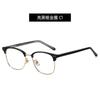Nuevo marco de espejo plano de metal mixto TR con pasador para la pata del espejo, marco de gafas con luz azul a la moda para hombres y mujeres, marco de negocios