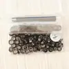 Juego de hebillas de aire plateadas de 6MM/8MM/10MM y hebillas para ojales con kit de herramientas de instalación en caja