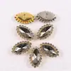Ojo de Caballo Girasol Cosido a Mano Joyería de Diamantes Accesorios Pañuelo para la Cabeza Zapatos con Agujero DIY Accesorios para Cinturón Pasador de Pelo Diamante de Vidrio de Cristal