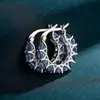 Brincos de Argola U-shaped Full Diamond Super Flash Moda Commuter América do Sul Venda Quente Brincos de Tarraxa Simples para Mulheres Atacado