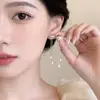 Pendientes de Lujo Ligero y de Gama Alta, Pendientes Largos con Borlas de Pétalos Súper Hada Estilo Francés, Moda de Nicho Inspirada en el Diseño y Elegantes Accesorios para Orejas