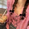 Lazo de Terciopelo Negro Cuerda para el Cabello Banda Elástica Pinza para el Cabello para Mujer Par Pinza Lateral Pinza para Flequillo Cuerda para el Cabello Clip Accesorios para el Cabello
