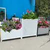 Caixa de Plantio em Liga de Alumínio, Estrutura de Suporte para Vasos de Flores em Azulejo Cerâmico, Guarda-corpo Retangular para Jardim, Suporte para Flores, Canteiro, Vaso para Suculentas, Vasos de Vegetais para Varanda