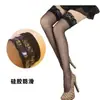 Meias de primavera e verão sexy ultra finas transparentes sexy meias altas meias renda renda femininas antiderrapantes meias até o joelho pretas