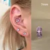 Colección de Pendientes de Hueso del Oído Morado de Ensueño Pendientes de Zirconia Pendientes Planos Espirales de Titanio Médico para el Hélice Pendientes de Hueso del Oído Morados