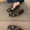 Sapatos Peludos Retrô Franceses para Mulheres, Roupa de Inverno para Exterior, Sapatilhas de Veludo, Sapatos Quentes de Algodão, Sapatos Mary Jane que Aumentam a Altura para a Brisa da Noite para Mulheres