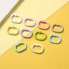 Pingentes de chaveiro com contas sortidas, argolas de mola tipo macaron, acessórios para joias DIY, argolas abertas, materiais para pingente de bolsa