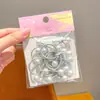 Elástico de Cabelo Infantil com Pérolas e Laço, Faixa de Cabelo Pequena para Meninas, Corda de Cabelo de Alta Elasticidade, Acessório de Cabelo para Bebê Menina