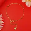 Pulseira feminina dourado areia ao vivo fornecimento quente moda corrente clavícula corrente onda d'água corrente em O pulseira banhada a ouro cobre atacado