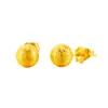 Moda vietnamita ouro 8mm sólido fosco feijão contas brincos de pino feminino simples cobre banhado a ouro brincos brindes promocionais