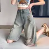 Jeans de Cinco Puntos Rasgados Nostálgicos para Mujer Verano Delgados 2025 Nuevo Estilo Coreano Sueltos de Cintura Media Forma de Pera Shorts
