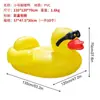 Las explosiones transfronterizas aumentaron el engrosamiento del gran anillo de natación flotante inflable con forma de pato amarillo al por mayor