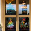 Decoração de Natal Transfronteiriça 2027 Adesivos de Janela Adesivos Decorativos de Atmosfera Festiva Adesivos Eletrostáticos para Portas de Vidro