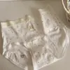Bragas de Algodón Puro Clase A con Estampado de Puntos de Colores y Temática de Mascotas Lindas, Cobertura Amplia de Cadera, Cintura Media-Alta, Cómodos Slips Elásticos para Mujer
