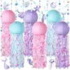 Lanternas de Festa para Sala de Aula Lanternas de Água-viva Sereia Lanternas de Papel Coloridas para Festa Oceânica Luzes Penduradas Suprimentos Aniversário