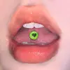 Unhas de Língua Revestidas com Coração de Quatro Cores, Ornamentos de Língua com Gotejamento de Óleo em Aço Inoxidável, Joias de Piercing Europeias e Americanas, Anéis de Língua, Vendas Quentes no Atacado Transfronteiriço