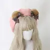 Boina Orejas de Oso Lolita Linda Boina de Artista Accesorio Japonés Hecho a Mano Boina Redonda