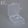 Caixa Plástica Transparente de PP Caixa Quadrada Pequena Caixa Transparente para Protetores Auriculares Longos Caixa de Armazenamento de Peças Pequenas para Joias Caixa de Embalagem