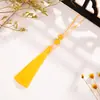 Marcador de Página com Franja de Borla de Sementes de Cabaça 8cm Pingente Pequeno para DIY Borlas Ornamentos de Estilo Antigo Charms Sachês Perfumados Caixa de Presente Acessórios para Headwear