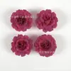 Conjunto requintado de 25 peças de cabeças de rosa bordô vintage simuladas, acessórios DIY para decoração de cena de casamento e hotel, flores artificiais