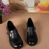 Zapatos Casuales Versátiles de Cuero Suave Vintage 2026 Otoño Nuevos con Punta Redonda y Tacón Bajo Tendencia Populares para Mujeres de Mediana Edad y Mayores