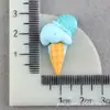 Materiales Miniatura DIY Pegamento en Crema Cono Funda para Teléfono Celular Helado Juguete de Comida Bolsita Llavero Accesorios Adornos para Casa de Muñecas