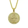 Suministro de comercio electrónico Joyería collar tendencia masculina hip-hop diamante cruz colgante colgante colgante una generación de cabello