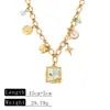 Collar Colgante de Joyería con Forma de Flor Corazón Estrella de Mar Transfronterizo Europeo y Americano Accesorios de Moda de Verano de Alta Gama de Lujo Ligero Nicho para Mujer