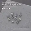 Arte de Unha Cristal Branco Fundo Aberto Pilha de Diamante Redondo Estéreo Strass em Unhas Pilha Multifacetada Joia de Diamante 10 Peças