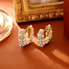 Pendientes Geométricos Cuadrados de Perlas de Moda, Gama Alta, Pequeños, Exquisitos y Dulces Pendientes Elegantes, Pendientes de Estilo Hada Suave