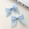 Presilha de Cabelo Laço de Fio Perolado Doce Acessório de Cabelo de Princesa Presilha de Cabelo Fofa para Bebê Presilha Superior para Menina Presilha de Cabelo Infantil Acessório de Cabelo