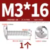 Tornillos Autoperforantes de Acero Inoxidable 304 de Cabeza Plana Grande Tornillos de Cabeza Redonda Cruz para Madera Tornillos Autoperforantes de Cabeza Paraguas M3M4M5M6