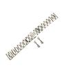 Adequado para pulseira de três elos Seiko water ghost corrente de relógio de aço inoxidável fecho borboleta pulseira de aço masculina e feminina 20mm22mm com grão de extremidade