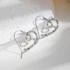 Anillo de Plata 925 Aretes Exagerados Aretes Metálicos de Sentido Avanzado Aretes de Estilo Nicho Electrochapados Aretes Europeos y Americanos Aretes Simples en Forma de C