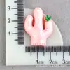 Pegamento Cremoso Cactus Miniatura Planta Suculenta Enmacetada Accesorios de Resina Tocado Accesorios para el Cabello Material para Funda de Teléfono Móvil DIY